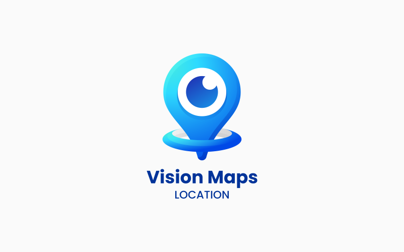 Vision Maps Gradient Logo Logo Template