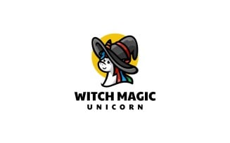 Witch Magic Mascot Cartoon Logo