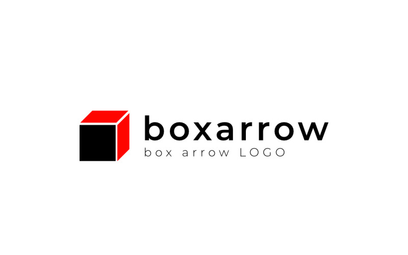 Box Arrow Clever Flat Logo Logo Template