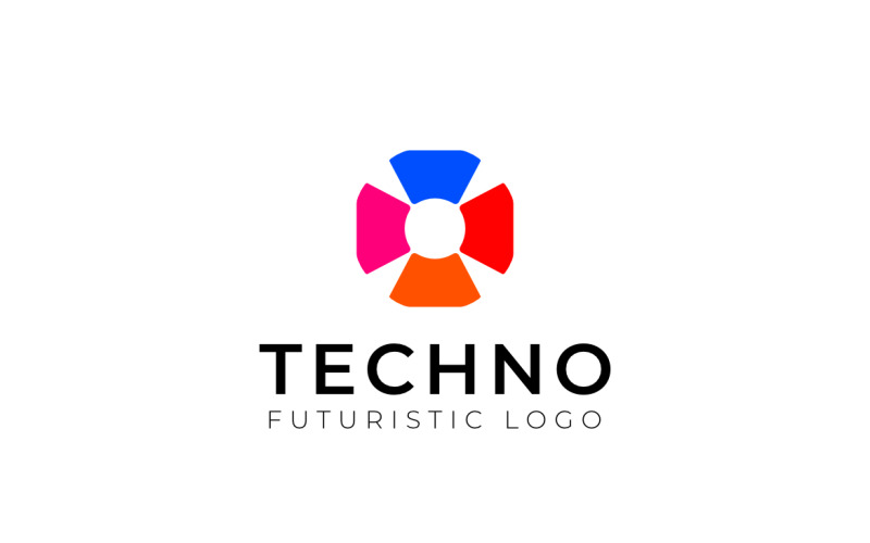 Colorful Abstract Flat Burst Logo Logo Template