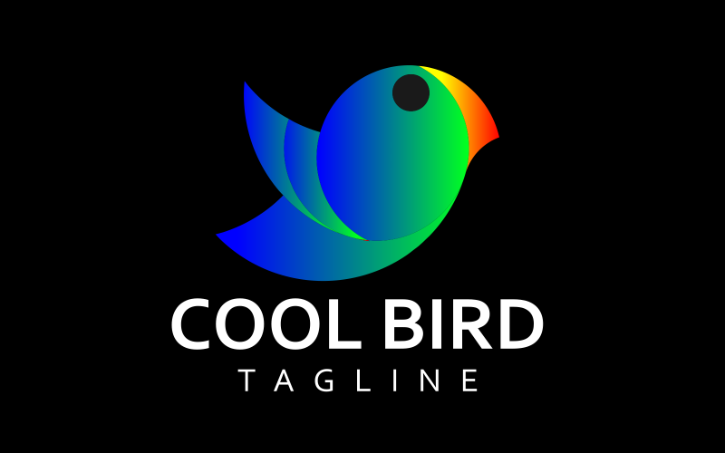 Cool Bird Custom Design Logo Logo Template