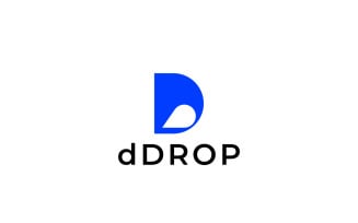 D Drop Water Oil Blue Logo
