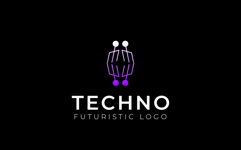 Dot Letter H Technology Logo Logo Template
