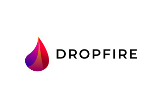 Drop Fire Gradient Tech Logo