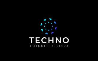 Dynamic Round Tech Abstract Logo