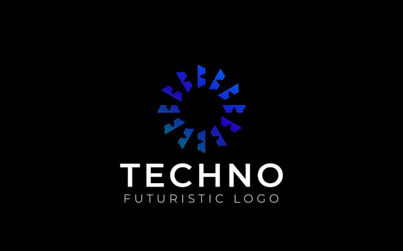 Dynamic Spiral Tech Gradient Logo Logo Template