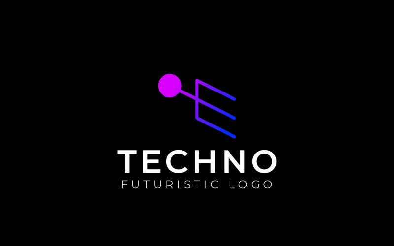 E Dot Connect Techno Logo Logo Template