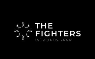Fight Line People Simple Logo