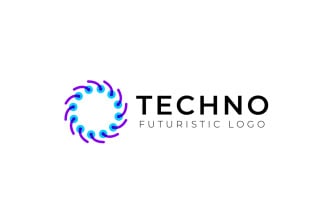 Flat Techno Future Inferno Futuristic Logo