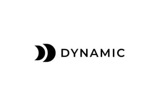 Letter D Dynamic Flat Logo