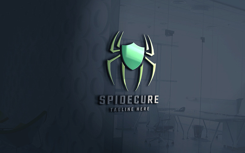 Pofessional Spider Secure Logo Logo Template