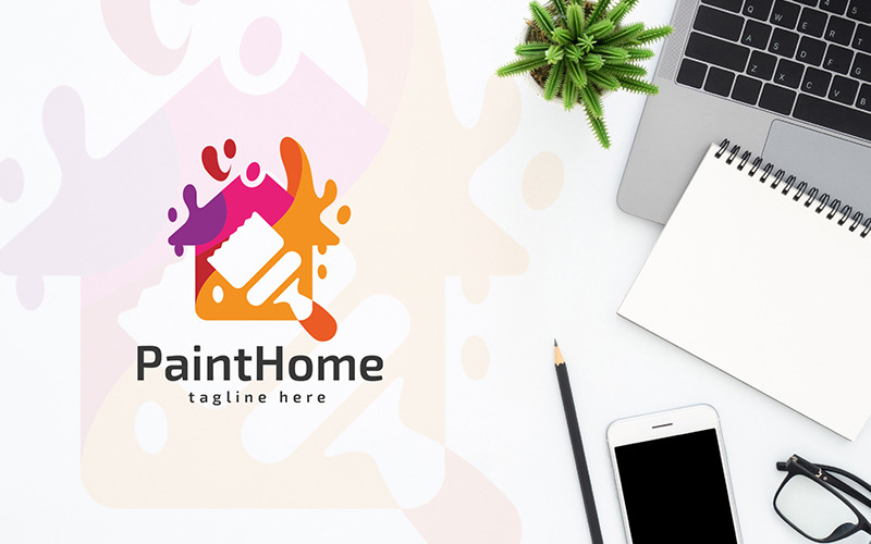 Professional Paint Home Logo Logo Template