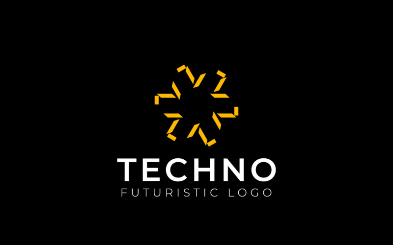 Abstract Dynamic Flat Yellow Logo Logo Template