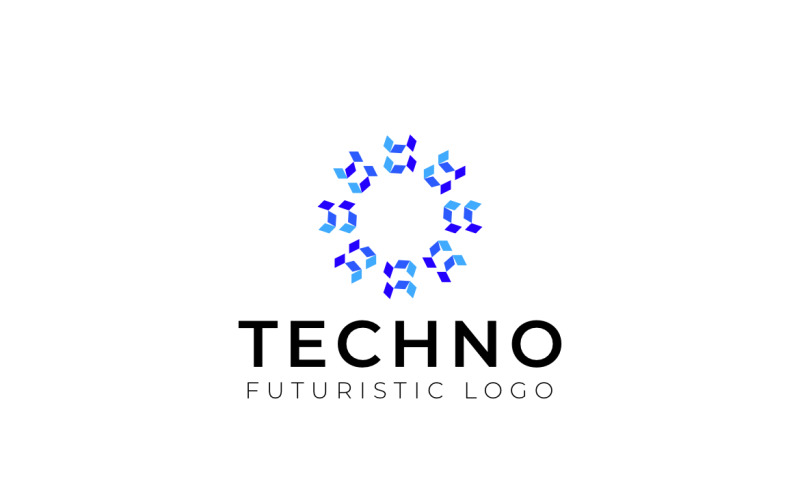 Abstract Dynamic Pixel Logo Logo Template
