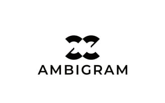 Ambigram ZC Monogram Logo