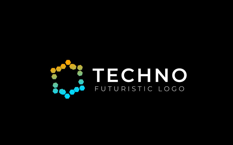 Bee Tech Gradient Techno Logo Logo Template