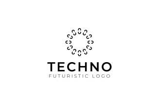 Chain Sun Dynamic Abstract Logo