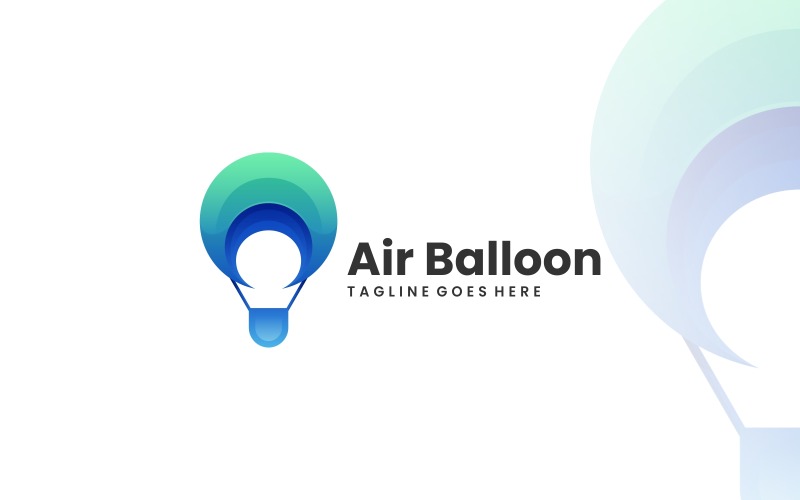 Air Balloon Gradient Logo Logo Template