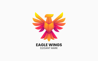 Eagle Wings Gradient Logo Design