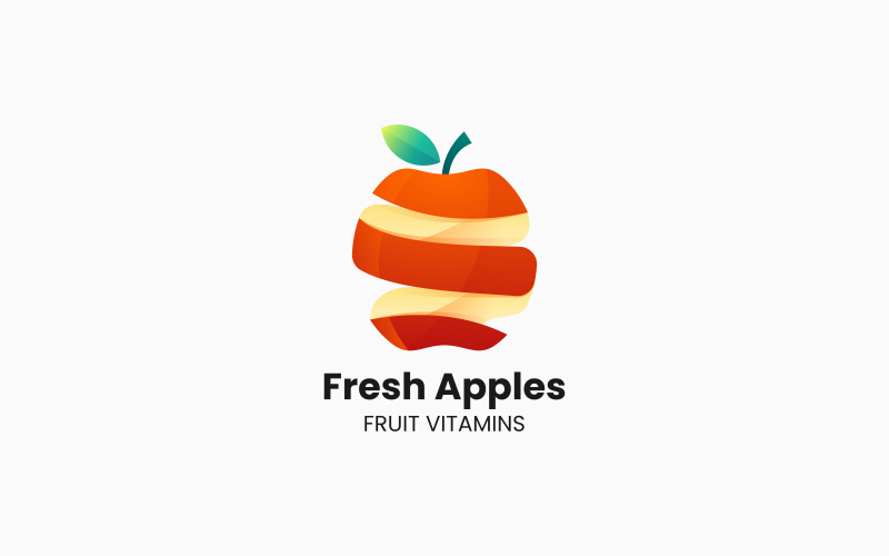 Fresh Apple Gradient Logo Logo Template