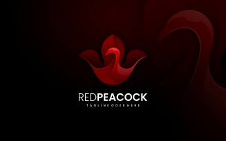 Red Peacock Gradient Logo