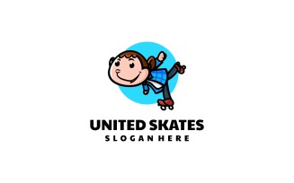Skating Monkey Cartoon Logo
