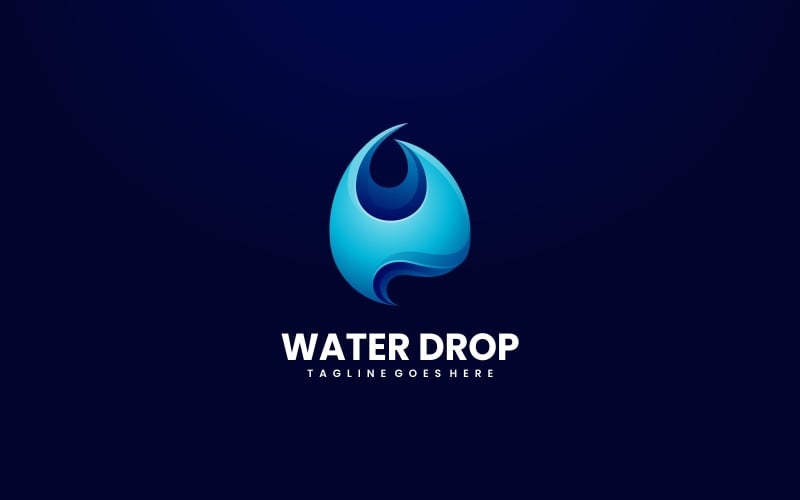 abstract Water Drop Gradient Logo Logo Template