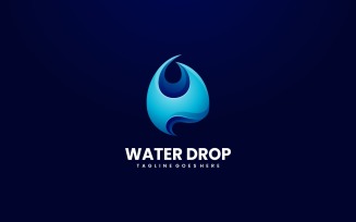 abstract Water Drop Gradient Logo