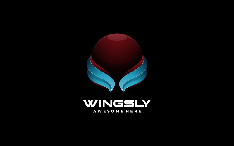 Abstract Wings Gradient Logo Logo Template