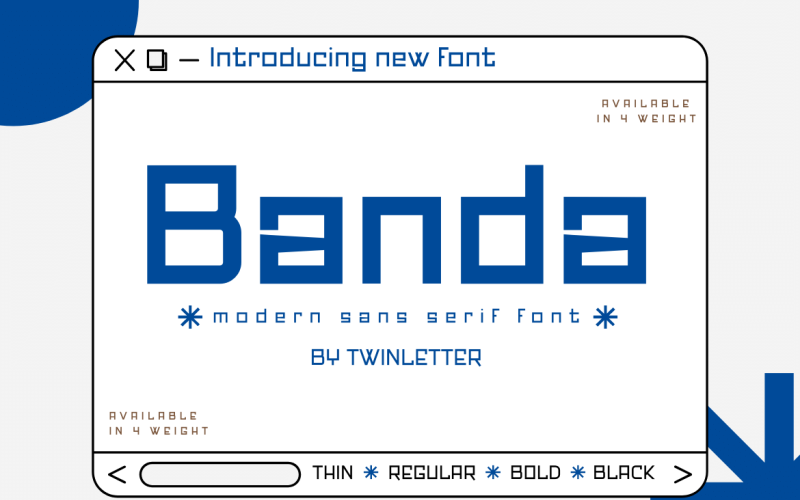 Banda is our newest san serif Font