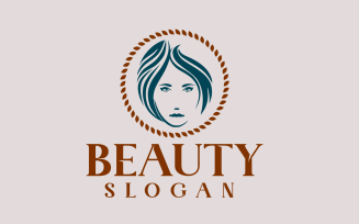 Beauty Girl Face Logo Design 2