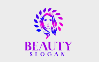Beauty Girl Face Logo Design 3