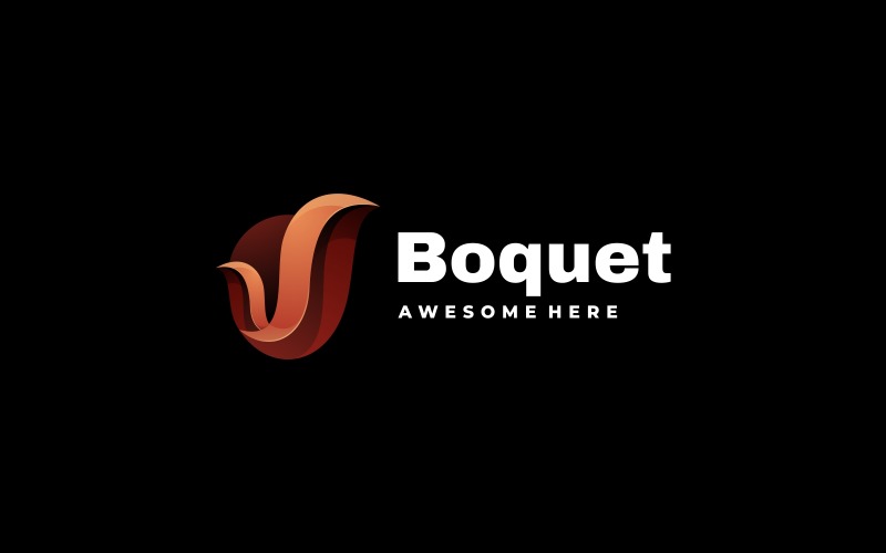 Bouquet Gradient Logo Style Logo Template
