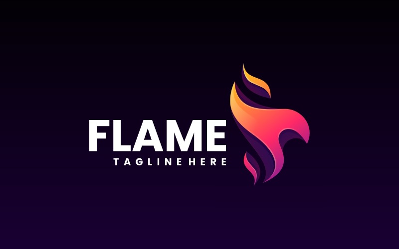 Flame Gradient Colorful Logo Design Logo Template
