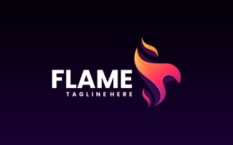 Flame Gradient Colorful Logo Design