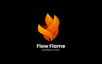 Flow Flame Gradient Logo Style