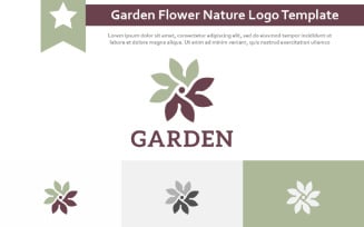 Garden Flower Florist Nature Simple Modern Logo Template