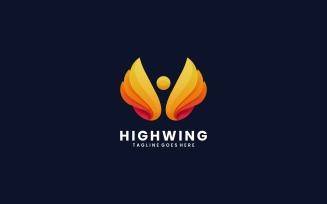 High Wing Gradient Logo Style
