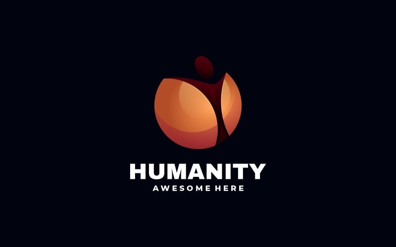 Humanity Gradient Logo Style Logo Template