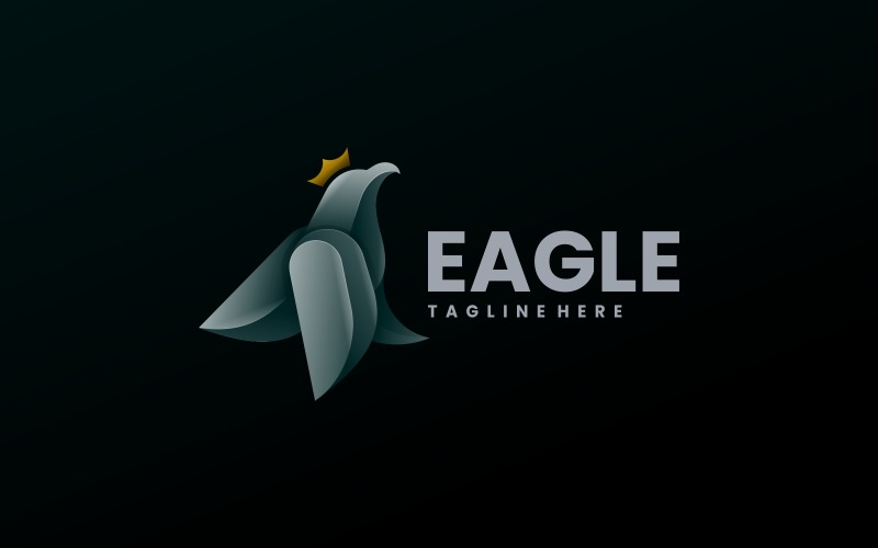 King Eagle Gradient Logo Style Logo Template
