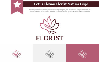 Lotus Flower Petal Florist Nature Line Abstract Logo