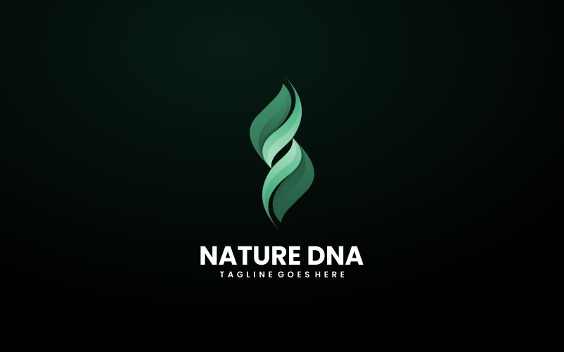 Nature DNA Gradient Logo Style Logo Template