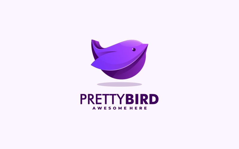 Pretty Bird Gradient Logo Logo Template