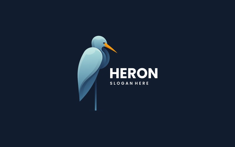 Vector Heron Gradient Logo Logo Template