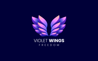 Violet Wings Gradient Logo