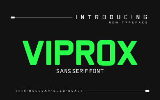 Viprox is a strong and elegant display typeface
