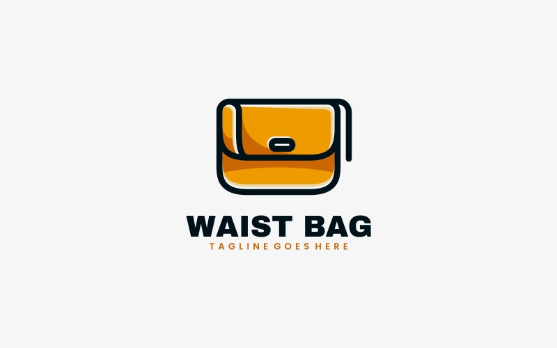 Waist Bag Simple Mascot Logo Logo Template