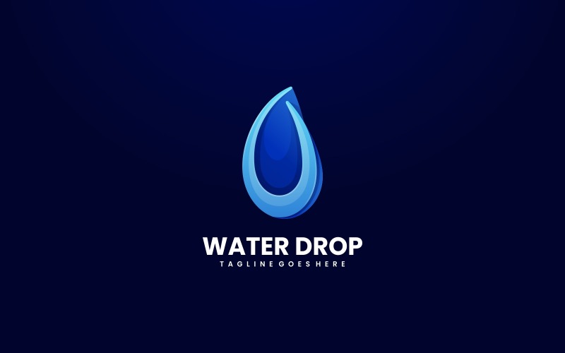 Water Drop Gradient Logo Design Logo Template
