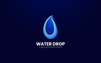 Water Drop Gradient Logo Design