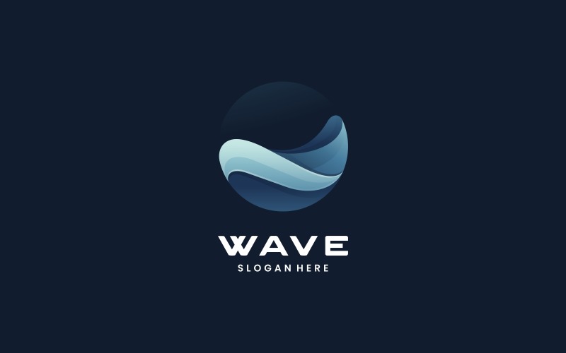 Wave Gradient Logo Design Logo Template